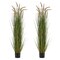 Green Horsetail Grass Plant 2 Pieces PVC Realistic Potted Indoor-Outdoor Decor
